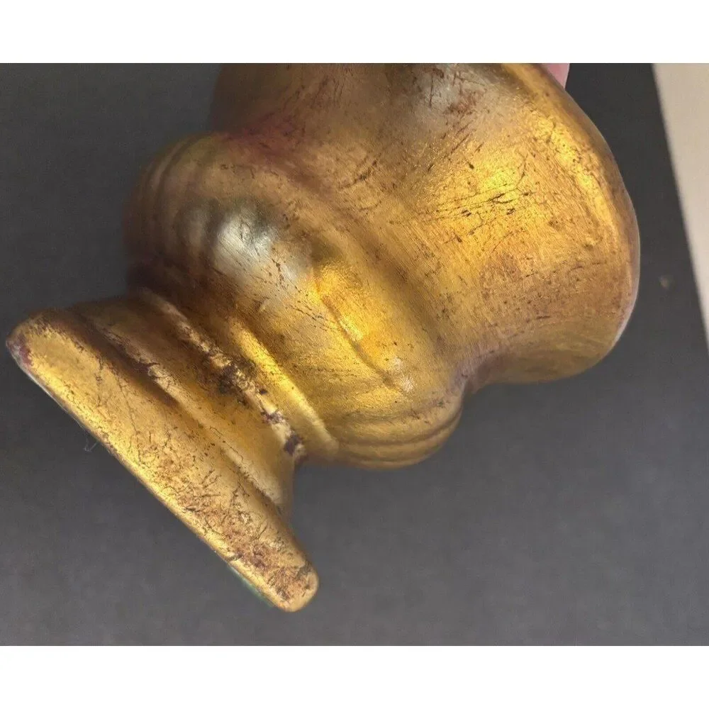 Vintage Small Gold Oval Planter